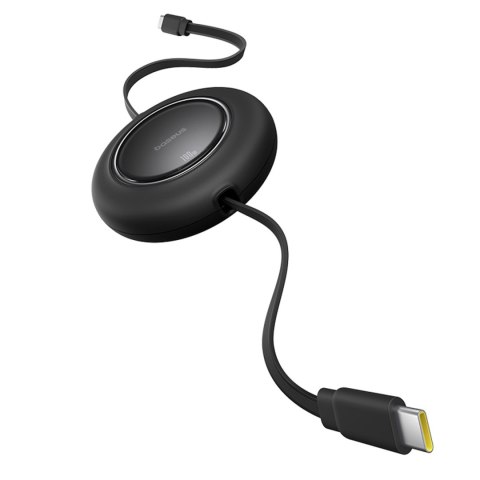 Kabel przewód zwijany USB-C 100W 2m - czarny BASEUS