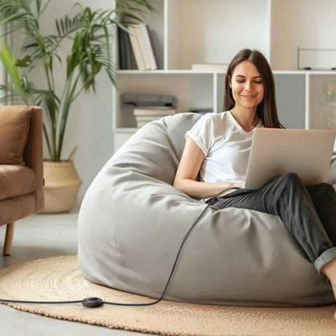 Kabel przewód zwijany USB-C 100W 2m - czarny BASEUS