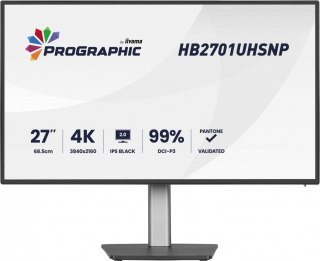 Monitor 27 cali ProGraphic HB2701UHSNP-B1 4K,IPS BLACK 2.0,450cd,VESA USB-c dock(PD:96W),HDMI,DP,DAISY/CHAIN,4xUSB,RJ45,3000:1,s IIYAMA