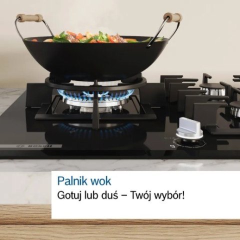 Płyta gazowa PCH6A5I90 Flame Select WOK Bosch