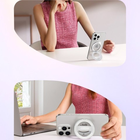 Ring pierścień magnetyczny uchwyt do smartfona MagSafe - biały JOYROOM