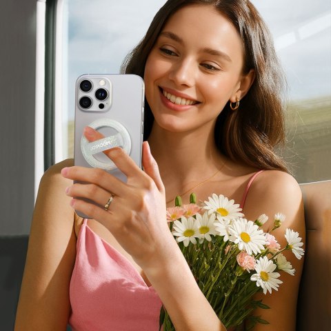 Ring pierścień magnetyczny uchwyt do smartfona MagSafe - biały JOYROOM