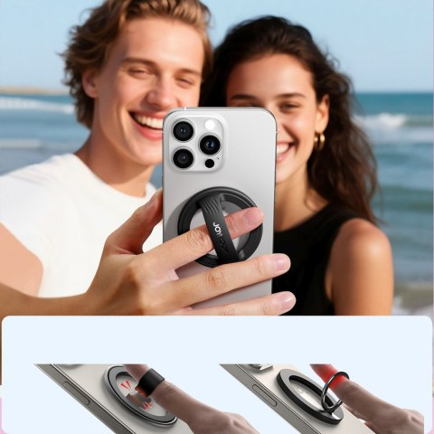Ring pierścień magnetyczny uchwyt do smartfona MagSafe - czarny JOYROOM