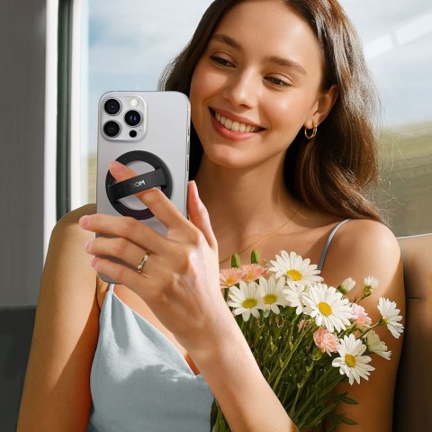 Ring pierścień magnetyczny uchwyt do smartfona MagSafe - czarny JOYROOM