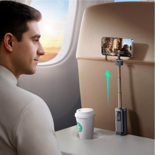 Selfie stick kij do zdjęć z uchwytem pilotem Bluetooth MagSafe - czarny JOYROOM