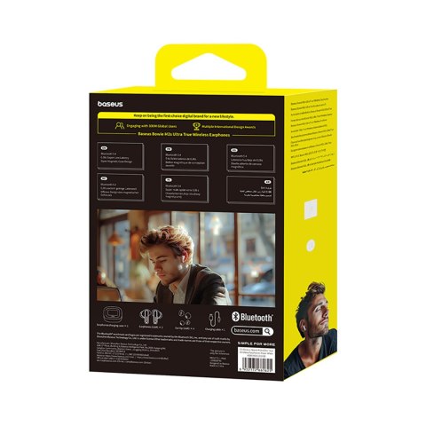 Słuchawki bezprzewodowe z ekranem Bowie M2s Ultra TWS - białe BASEUS