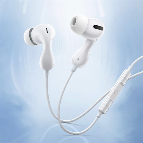 Słuchawki przewodowe douszne Encok CZ20 USB-C - białe BASEUS