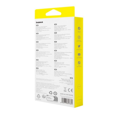 Słuchawki przewodowe douszne Encok CZ20 USB-C - czarne BASEUS