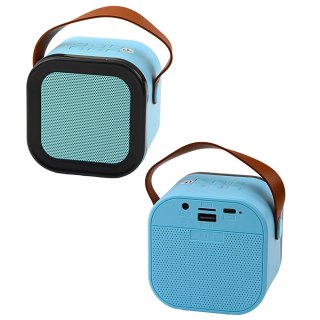 Zestaw Karaoke Głośnik Mikrofon Bezprzewodowy K12 RGB Bluetooth Niebieski LEAN Toys