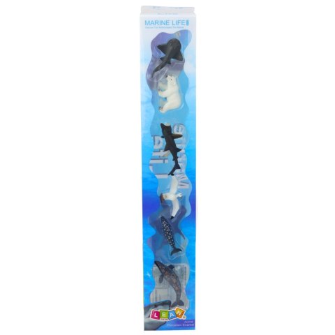 Zestaw Mini Figurki Zwierzęta Morskie Przybrzeżne Mewa Rekin 6-8cm 6szt LEAN TOYS