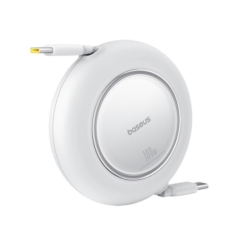 Kabel przewód zwijany USB-C 100W 2m - biały BASEUS
