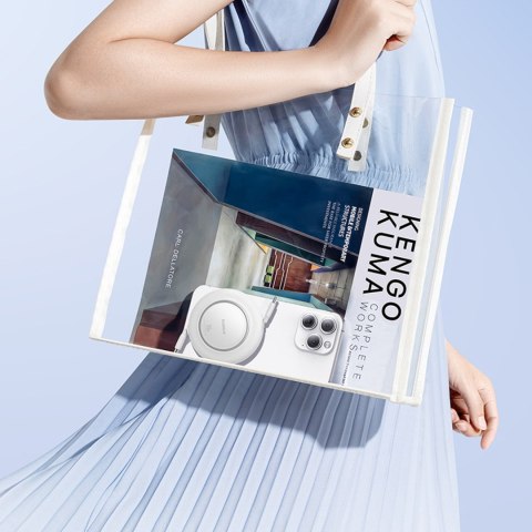 Kabel przewód zwijany USB-C 100W 2m - biały BASEUS