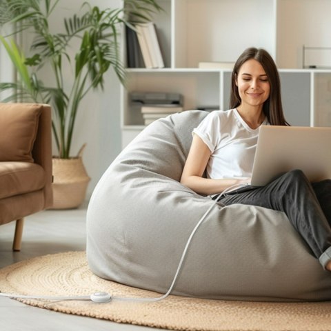 Kabel przewód zwijany USB-C 100W 2m - biały BASEUS