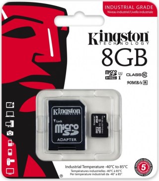 Karta microSD 8GB CL10 UHS-I Industrial Kingston