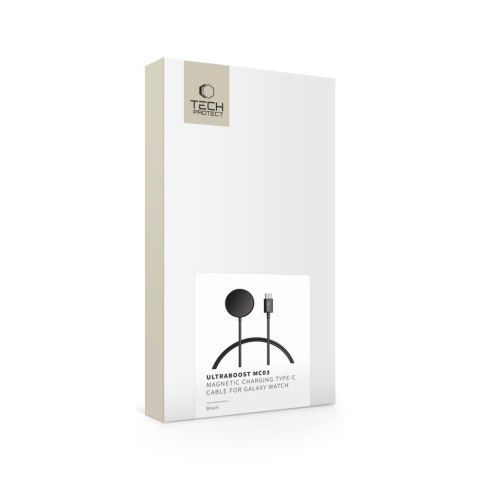 Ładowarka indukcyjna na Samsung Galaxy Watch USB-C 100cm - czarna Tech-Protect