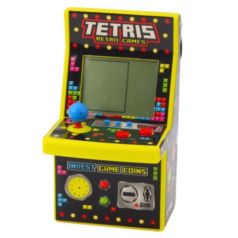 Mini Automat Do Gry Tetris Retro 49 Gier 1676 Poziomów Żółty LEAN Toys