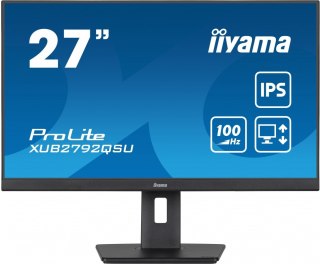 Monitor ProLite XUB2792QSU-B6 27 cali IPS,QHD,HAS(150mm),100Hz,4xUSB3.2,SLIM IIYAMA