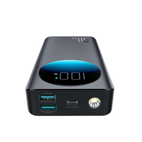 Powerbank z latarką 30W 20000mAh + kabel USB-A - USB-C 25cm czarny JOYROOM