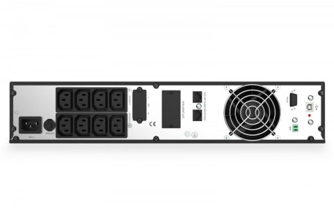 Zasilacz awaryjny UPS Online Rack 19" LCD, 1500VA/1500W, 3x12V/9Ah, 8xC13, USB, RS232, RJ45 Digitus