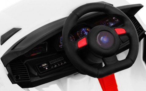 Autko Future na akumulator dla dzieci Biały + Pilot + Wolny Start + MP3 USB + LED