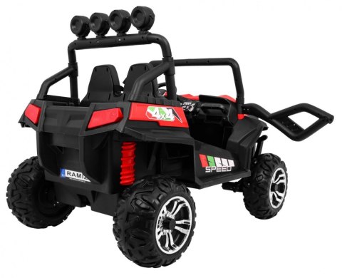 Grand Buggy Strong Lift dla dzieci Czerwony + Napęd 4x4 + Pilot + Bagażnik + Radio MP3 + LED