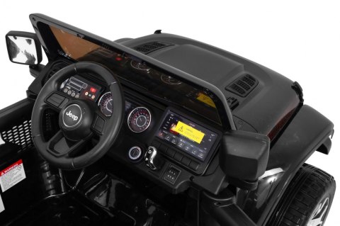 Jeep Wrangler Rubicon na akumulator dla dzieci Czarny + Pilot + Radio MP3 LED + Koła EVA