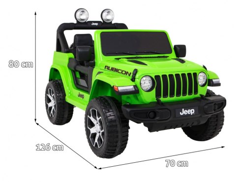 Jeep Wrangler Rubicon na akumulator dla dzieci Zielony