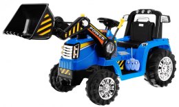 Koparka Spychacz na akumulator dla dzieci Niebieski + Pilot + Regulowana łyżka + Audio + Światła