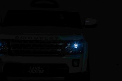 Land Rover Discovery Autko elektryczne dla dzieci Biały + Pilot + Koła EVA + Wolny Start + Radio MP3