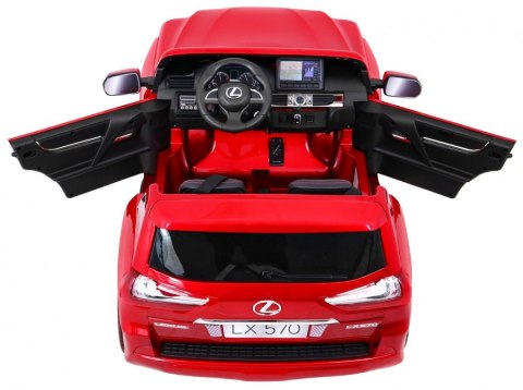 Lexus LX570 Lakierowane Autko na akumulator dla 2 dzieci Czerwony