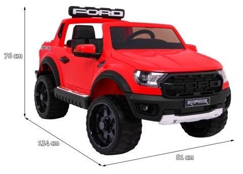 Ford Ranger Raptor Autko na akumulator dla dzieci Czerwony