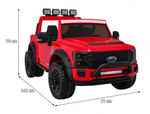 Ford Super Duty Autko na akumulator dla dzieci Czerwony