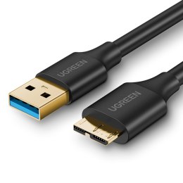 Kabel przewód do dysku USB-A 3.0 - Micro USB-B SuperSpeed 5Gb/s 1m czarny UGREEN