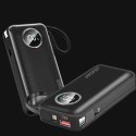 Powerbank 10000mAh USB-A USB-C z kablem iPhone Lightning i USB-C biały DUDAO