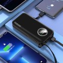 Powerbank 10000mAh USB-A USB-C z kablem iPhone Lightning i USB-C biały DUDAO