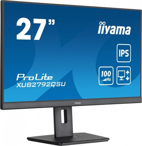 Monitor ProLite XUB2792QSU-B6 27 cali IPS,QHD,HAS(150mm),100Hz,4xUSB3.2,SLIM IIYAMA