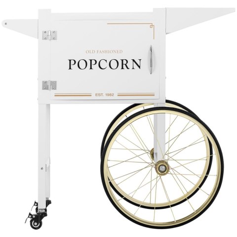Wózek podstawa do maszyny do popcornu z szafką retro 51 x 37 cm - biało-złoty Royal Catering