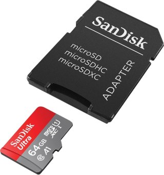 Karta Ultra microSDXC 64GB 140MB/s A1 + Adapter SD SanDisk