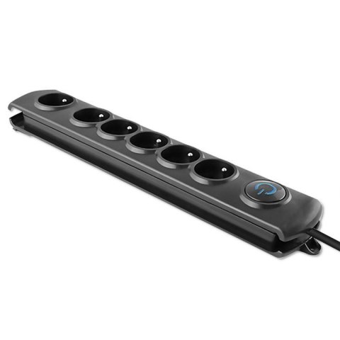 Listwa antyprzepięciowa | 6 gniazd | 3,0m Qoltec