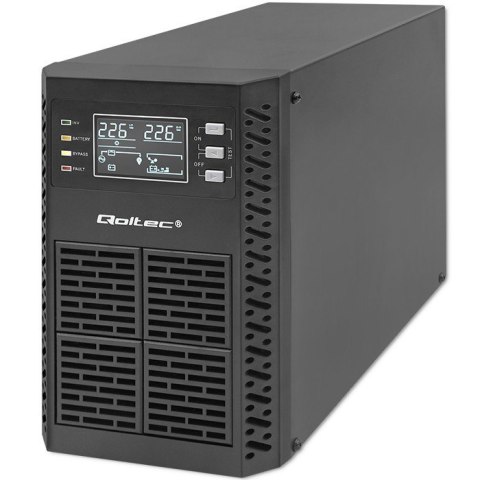 Zasilacz awaryjny UPS 1kVA | 1000W | Power Factor 1.0 | LCD | EPO| USB | On-line Qoltec