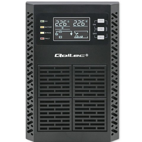 Zasilacz awaryjny UPS 1kVA | 1000W | Power Factor 1.0 | LCD | EPO| USB | On-line Qoltec
