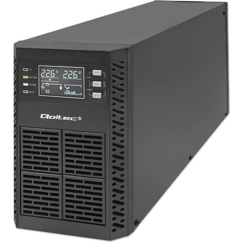 Zasilacz awaryjny UPS 2kVA | 2000W | Power Factor 1.0 | LCD | EPO| USB | On-line Qoltec