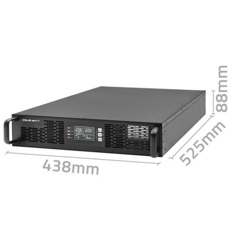 Zasilacz awaryjny UPS do RACK | 2kVA | 2000W | Power Factor 1.0| LCD | On-line Qoltec