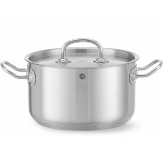 Garnek średni Kitchen Line z pokrywką 3,5 l śr. 200 x 115 h - Hendi 836200 Hendi