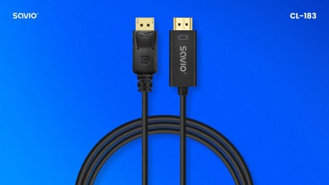 Kabel Display Port do HDMI 1,5m, CL-183 Savio