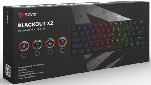 Klawiatura mechaniczna BLACKOUT X2 OUTEMU Brown, Hot Swap Savio