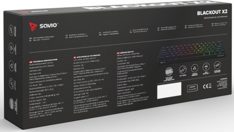 Klawiatura mechaniczna BLACKOUT X2 OUTEMU Brown, Hot Swap Savio