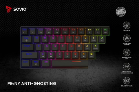 Klawiatura mechaniczna BLACKOUT X2 OUTEMU Brown, Hot Swap Savio