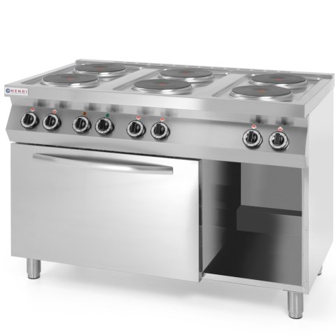 Kuchnia elektryczna wolnostojąca 6 x 2.6kW z piekarnikiem GN1/1 3kW szer. 120cm Hendi