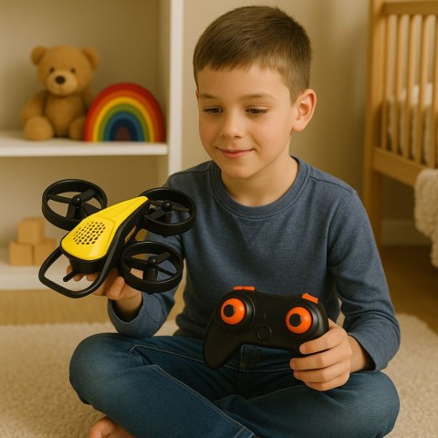 Mini Dron Zdalnie Sterowany RC Syma X36 Czteroosiowy Akrobacje Żółty LEAN Toys